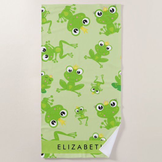 Kikkerpatroon, Groene kikkers, Kikkerprins, Jouw n Strandlaken (Voorkant)