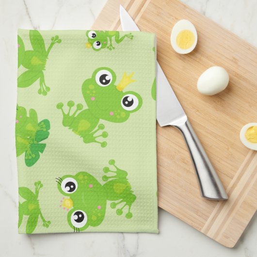 Kikkerpatroon, Groene kikkers, Kikkerprins, Jouw n Theedoek (Quarter Fold)