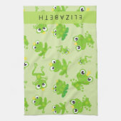 Kikkerpatroon, Groene kikkers, Kikkerprins, Jouw n Theedoek (Verticaal)