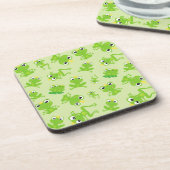 Kikkerpatroon, stekkikkers, groene kikkers, kikker bier onderzetter (Linkerzijde)