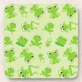 Kikkerpatroon, stekkikkers, groene kikkers, kikker bier onderzetter (Voorkant)
