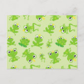 Kikkerpatroon, stekkikkers, groene kikkers, kikker briefkaart (Voorkant)