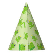 Kikkerpatroon, stekkikkers, groene kikkers, kikker feesthoedjes (Achterkant)