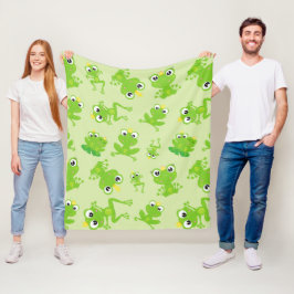 Kikkerpatroon, stekkikkers, groene kikkers, kikker fleece deken