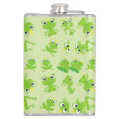 Kikkerpatroon, stekkikkers, groene kikkers, kikker heupfles (Achterkant)