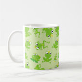 Kikkerpatroon, stekkikkers, groene kikkers, kikker koffiemok (Links)