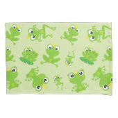 Kikkerpatroon, stekkikkers, groene kikkers, kikker kussensloop (Voorkant)