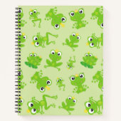 Kikkerpatroon, stekkikkers, groene kikkers, kikker notitieboek (Voorkant)