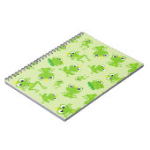 Kikkerpatroon, stekkikkers, groene kikkers, kikker notitieboek (Linkerzijde)