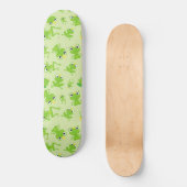 Kikkerpatroon, stekkikkers, groene kikkers, kikker persoonlijk skateboard (Voorkant)
