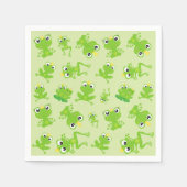 Kikkerpatroon, stekkikkers, groene kikkers, kikker servet (Voorkant)