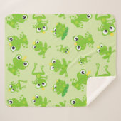 Kikkerpatroon, stekkikkers, groene kikkers, kikker sherpa deken (Voorkant (horizontaal))