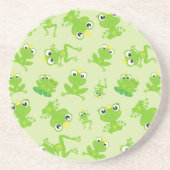 Kikkerpatroon, stekkikkers, groene kikkers, kikker zandsteen onderzetter (Voorkant)