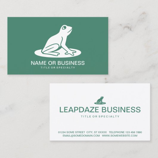 kikkerpictogram visitekaartje (Voorkant / Achterkant)