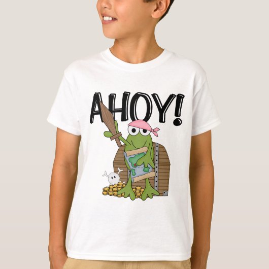 Kikkerpiraat met gouden T-shirts voor meisjes en c (Voorkant)