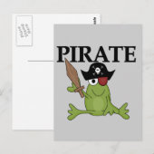 Kikkerpiraat met zwaardshirts en cadeaus briefkaart (Voorkant / Achterkant)
