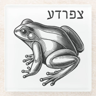 Kikkerplaag voor Seder Glazen Onderzetter