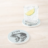 Kikkerplaag voor Seder Zandsteen Onderzetter (Zijkant)