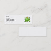 Kikkerprins. Gelukkig kikker. Mini Visitekaartje (Voorkant / Achterkant)