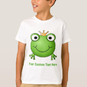 Kikkerprins. Gelukkig kikker. T-shirt (Voorkant)