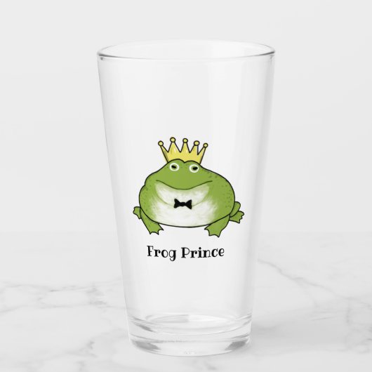 Kikkerprins gepersonaliseerd | Schattige sprookje Glas (Voorkant)