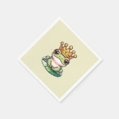 Kikkerprins in Gold Crown Baby shower Verjaardag Servet (Hoek)