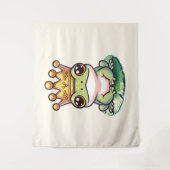 Kikkerprins in Gouden Kroon Sprookjeskamer Wandkleed (Voorkant)