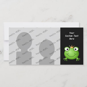 Kikkerprins. Kikker glimlachen met een kroon.