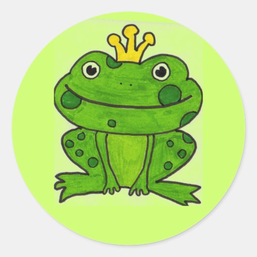Kikkerprins sticker (Voorkant)