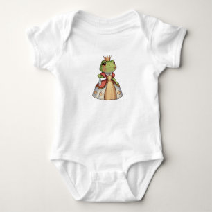Kikkerprinses met een kroon en een jurk