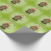 Kikkerprinses Mushrooms gepersonaliseerd op zaterd Cadeaupapier (Hoek)