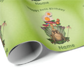 Kikkerprinses Mushrooms gepersonaliseerd op zaterd Cadeaupapier (Rol Hoek)