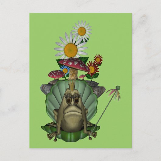 Kikkerprinses op het Briefkaart van de troon (Voorkant)