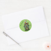 Kikkerprinses op troonkruit ronde sticker (Envelop)
