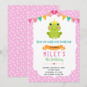 Kikkerprinses uitnodiging (Voorkant / Achterkant)