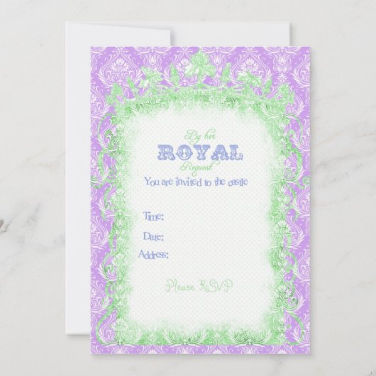 Kikkerprinses Uitnodigingen (Achterkant)