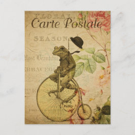  kikkerrijfiets Rozen Frans Briefkaart