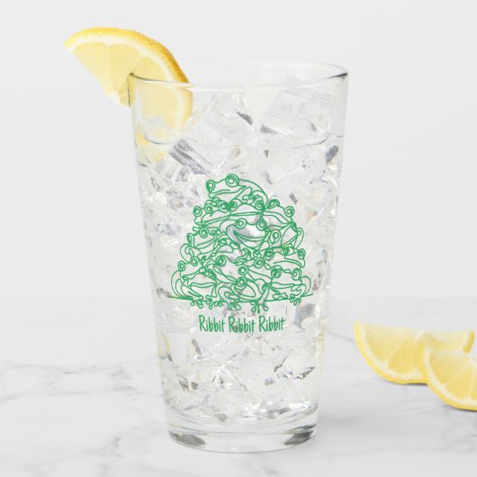 Kikkers Abstract Groene lijn Kunst Gepersonaliseer Glas (Voorkant ijs)