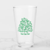 Kikkers Abstract Groene lijn Kunst Gepersonaliseer Glas (Voorkant)