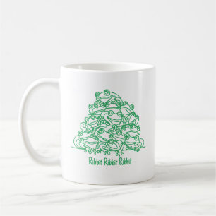 Kikkers Abstract Groene lijn Kunst Gepersonaliseer Koffiemok