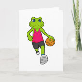 Kikkers Basketballer Basketbal Kaart (Voorkant)