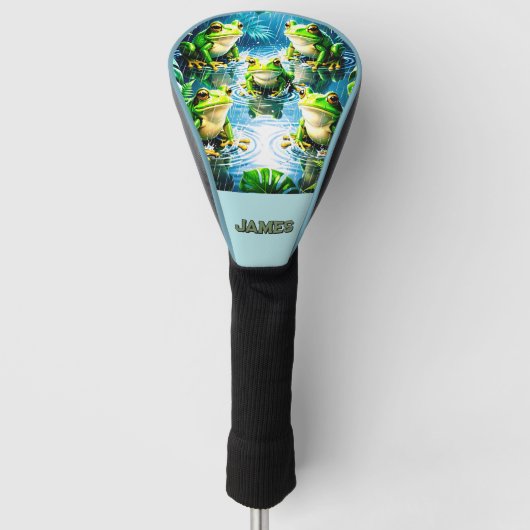 Kikkers Bestuurder Golfheadcover (Voorkant)