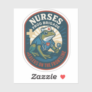 Kikkers Brigade Verpleegkundigen – Verzorgers in d Sticker