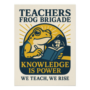 Kikkers Brigade voor Leraren – Kennis is Macht Perfect Poster