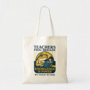 Kikkers Brigade voor Leraren – Kennis is Macht Tote Bag