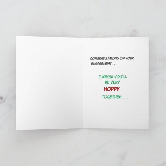 Kikkers Bruiloft Kaart (Binnen)