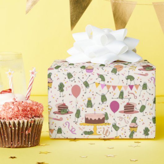 Kikkers Cadeaupapier (Verjaardagsfeest)