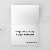 Kikkers, Croak Verjaardagskaart Kaart (Binnen)