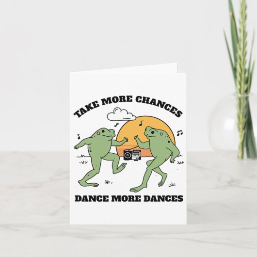 Kikkers dansen samen kaart (Voorkant)