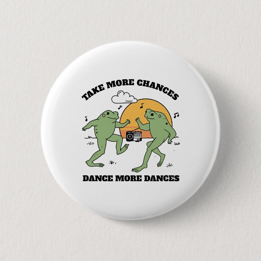 Kikkers dansen samen ronde button 5,7 cm (Voorkant)